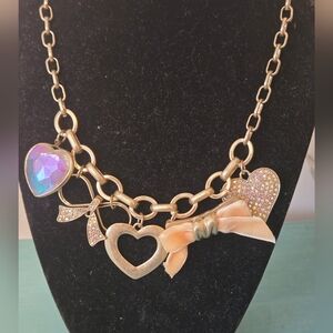 Gold Heart Charm Necklace